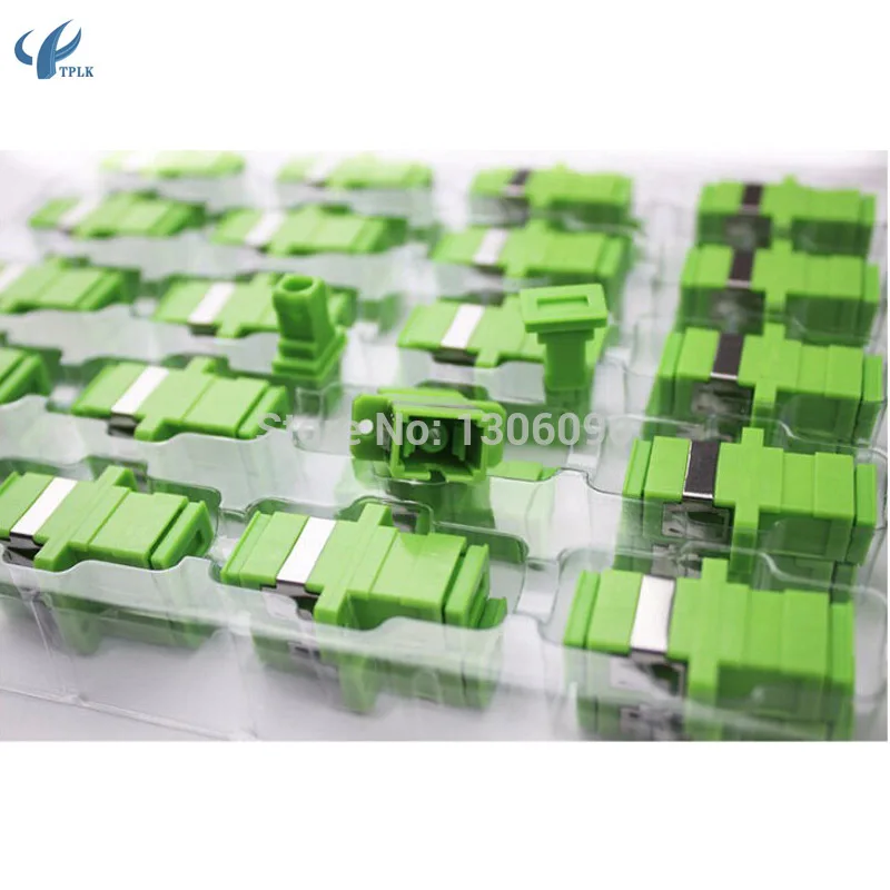 25 шт./лот зеленый симплекс SC Волокно оптический адаптер аксессуар психического