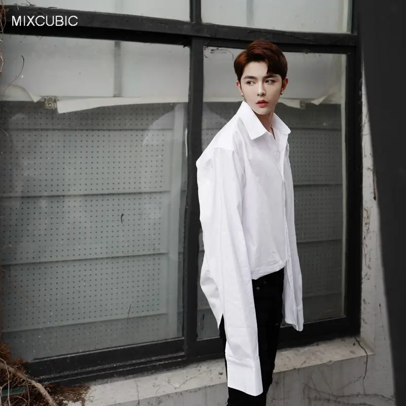 MIXCUBIC 2017 Осень английский стиль Простой Уникальный супер длинный рукав дизайн