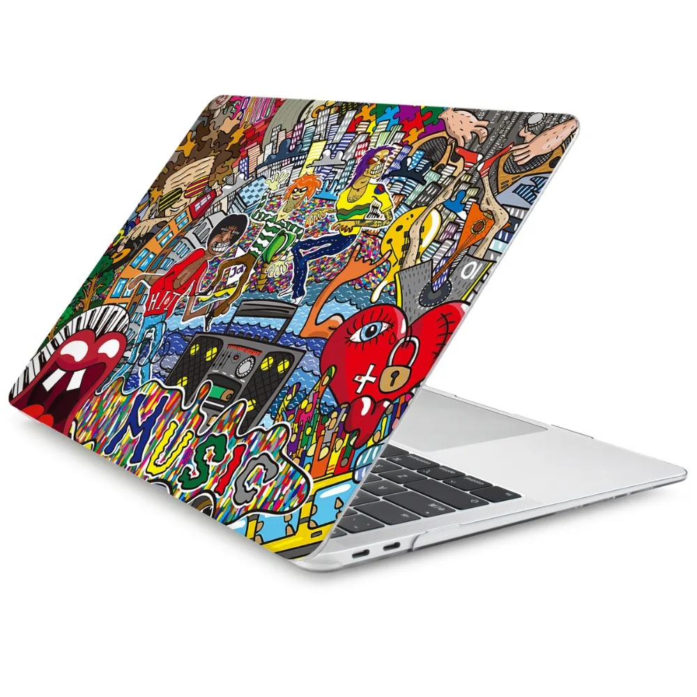 Для MacBook Pro retina 12 13 15 Air 11 13,3 дюймов жесткий чехол с уникальным принтом для ноутбука Pro 1" Touch Bar A1989 A1708