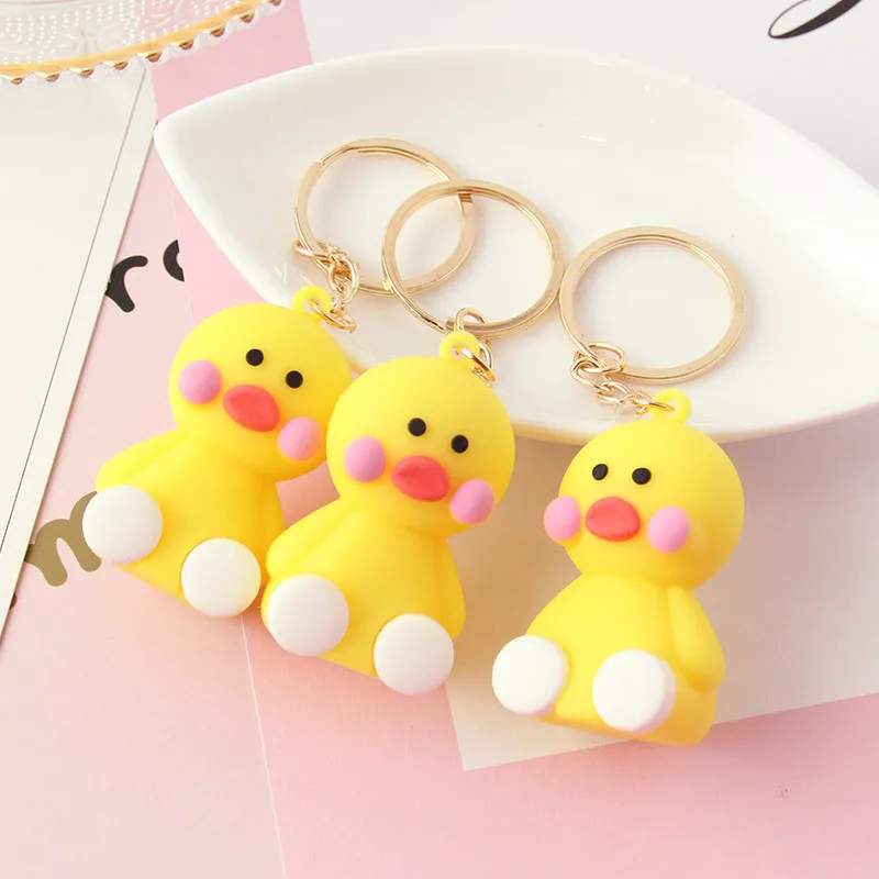 3 шт. креативная Милая Желтая резиновая утка Ducky брелок сумка Подвеска Брелок для