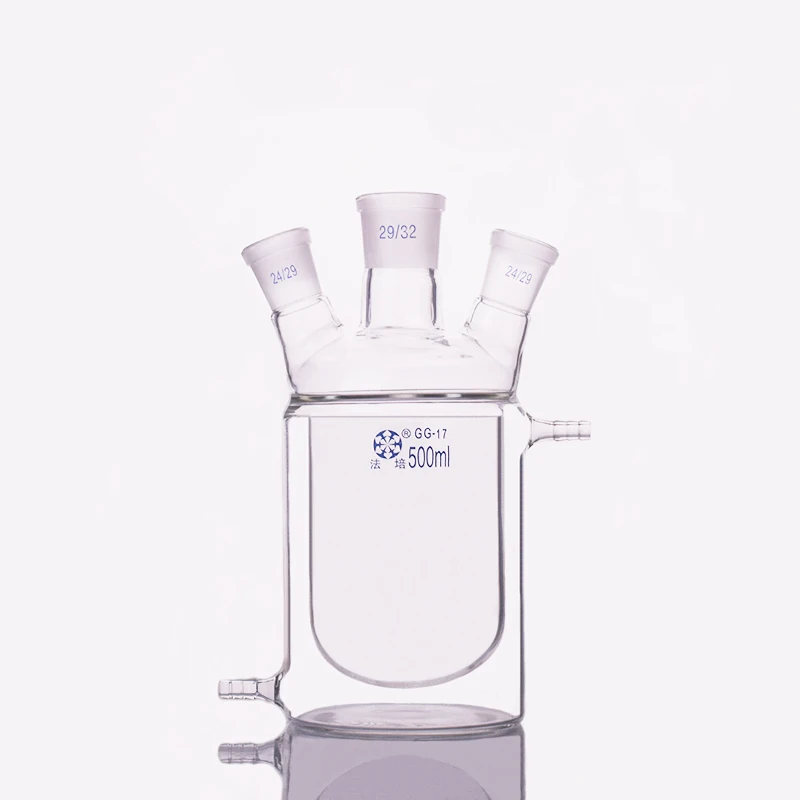 Двухслойная цилиндрическая трехслойная Нижняя фляга емкость 500 мл средняя 29/32