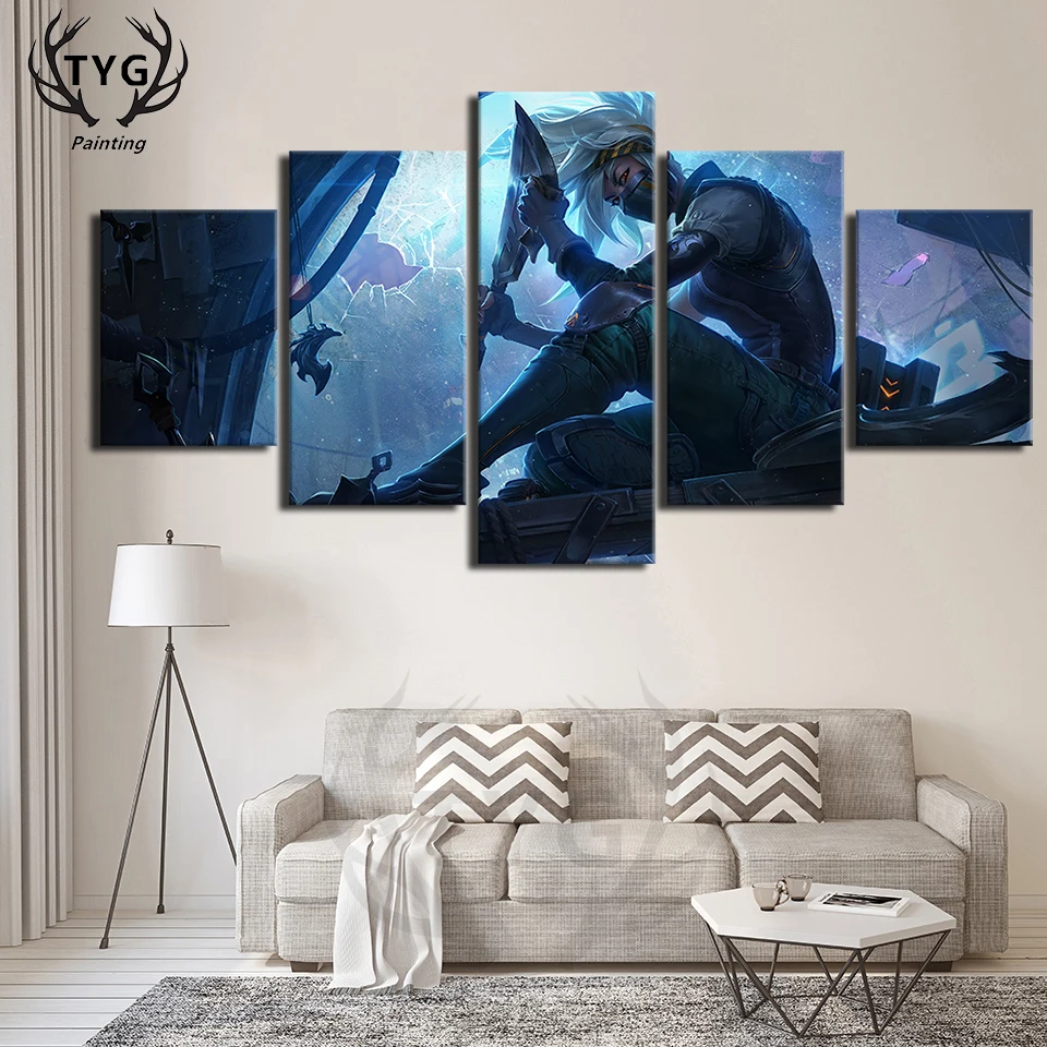 HD печать игры домашний декор CanvasAkali Искусство Лига Легенд LOL живопись оптовая
