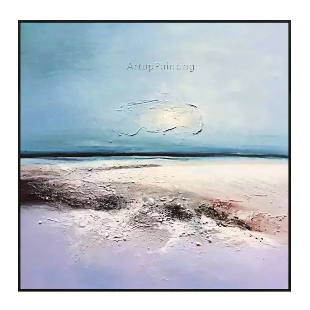 Синий коричневый абстрактная живопись маслом на холсте акриловая стена