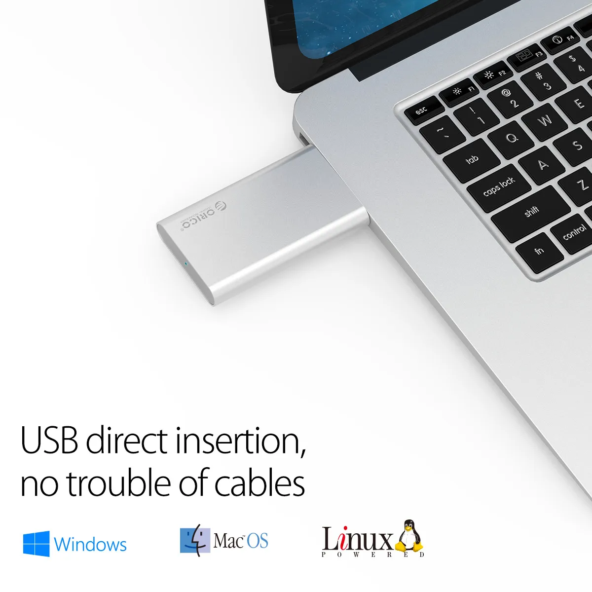 Алюминиевый корпус ORICO Mini USB3.0 mSATA SSD 5 Гбит/с высокоскоростной жесткий диск чехол