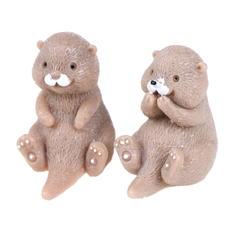 1 шт. искусственная модель Otters экшн фигурки животных миниатюрный домашний сад