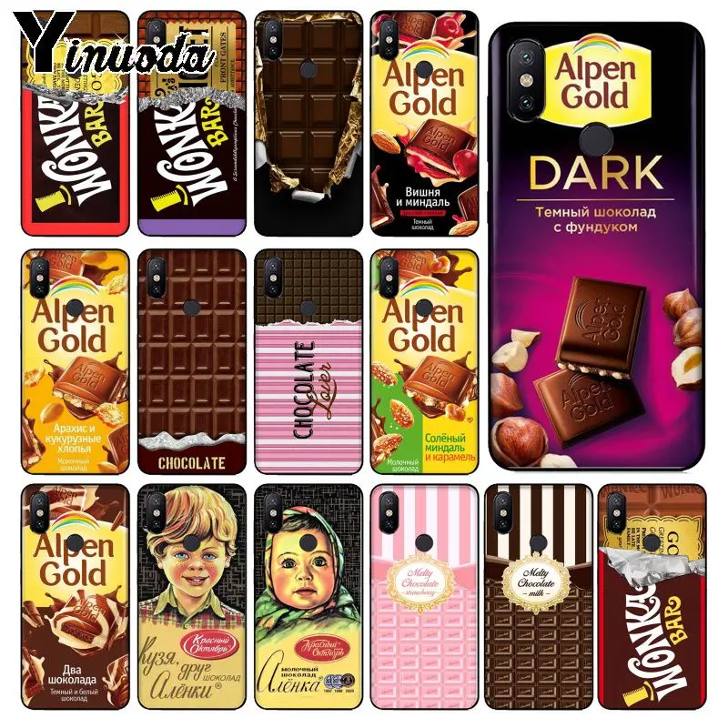 

Yinuoda alenka wonka bar alpen gold chocolate TPU Soft Phone Case for xiaomi mi 6 8 se note2 3 mix2 redmi 5 5plus note 4 5 5