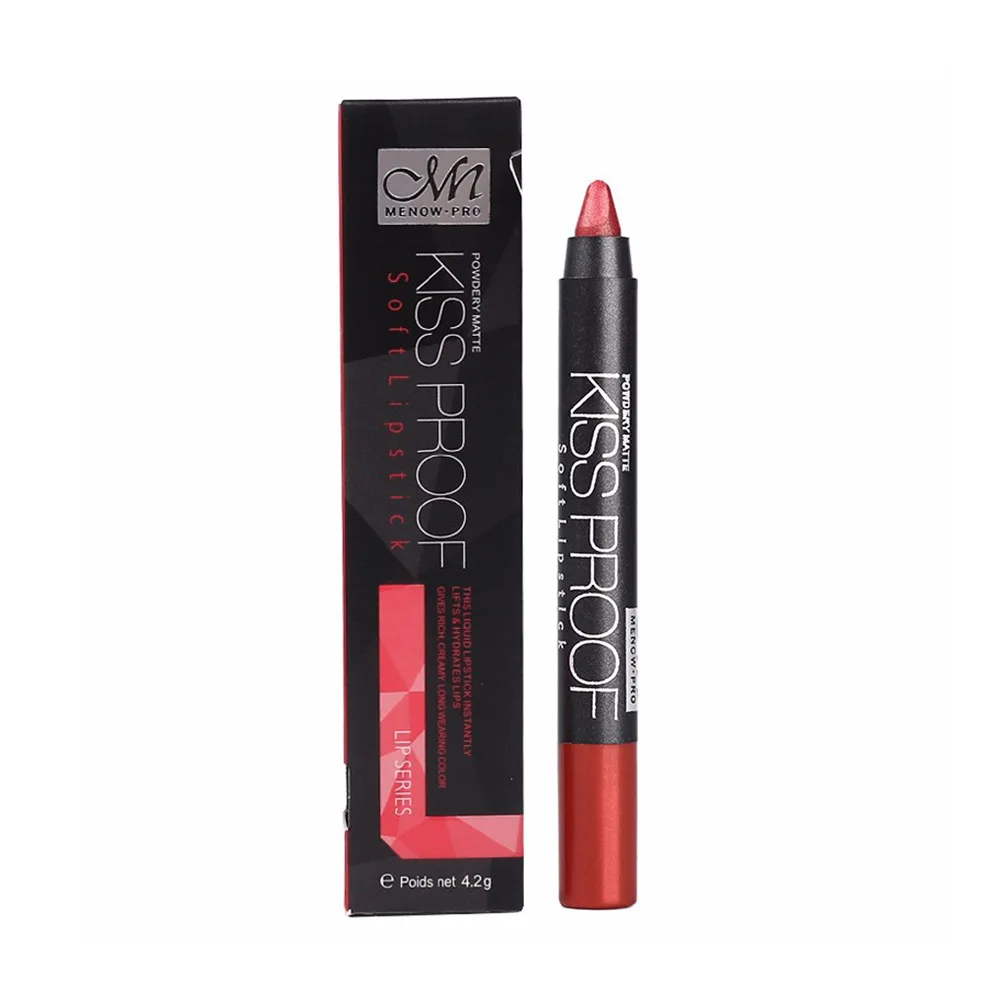 Menow бренд Kiss Proof Batom матовая губная помада макияж водонепроницаемый карандаш для