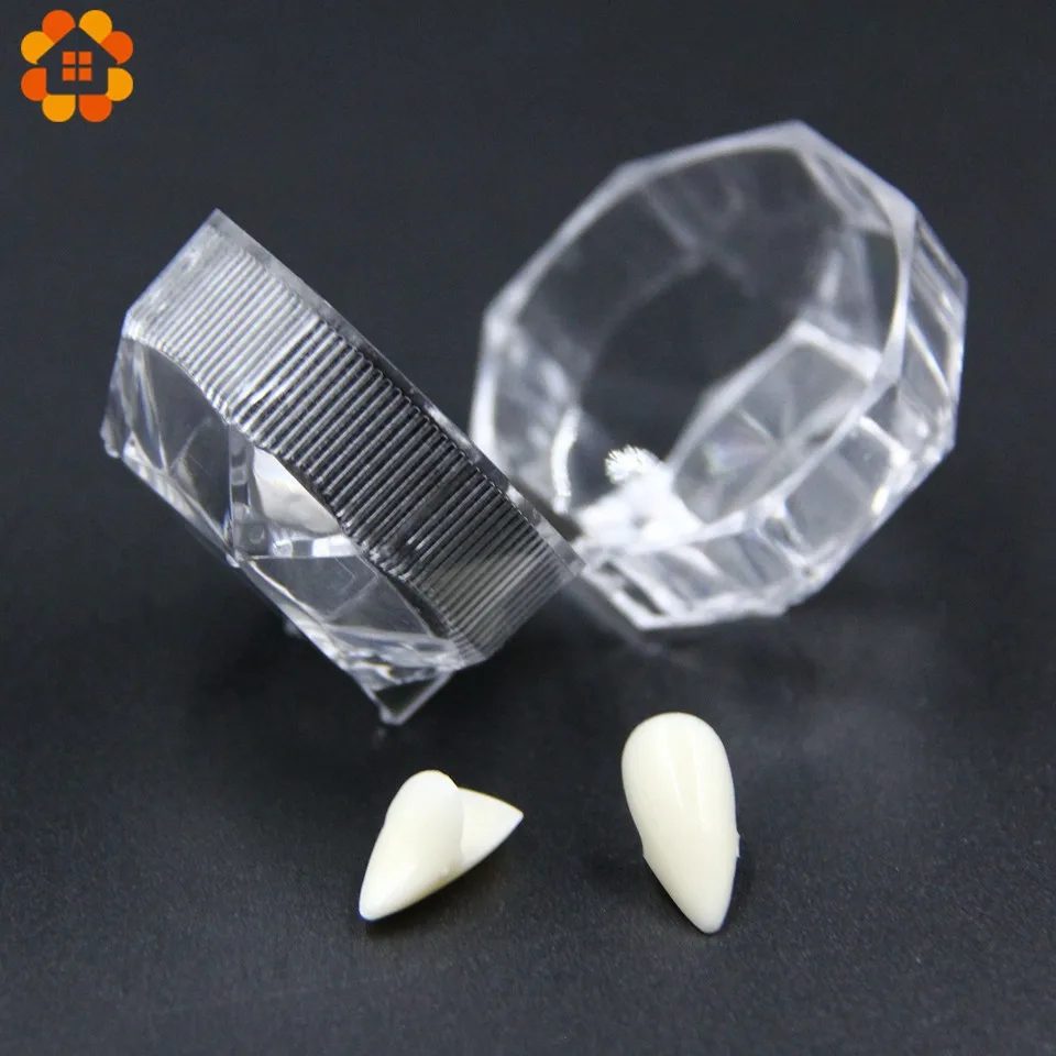 4 размера зубы Вампира Клыки реквизит в виде вставных челюстей Хэллоуин костюм