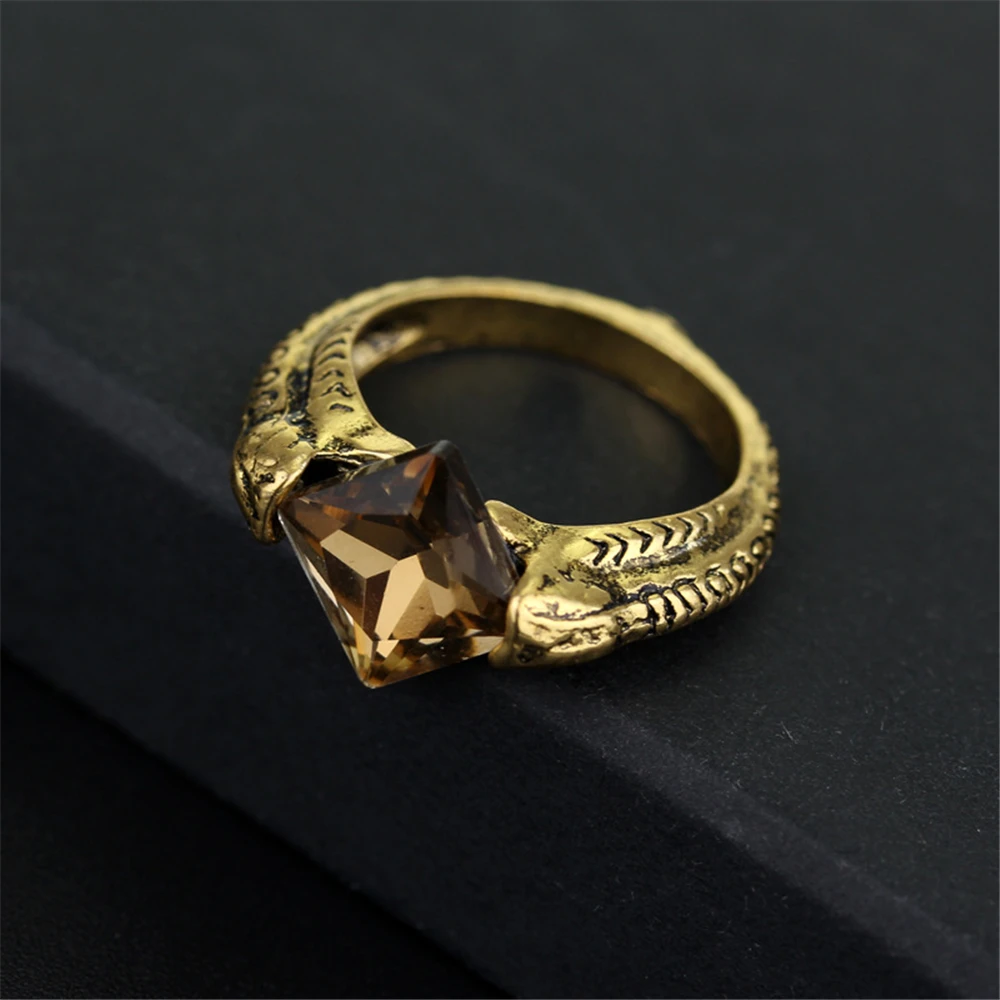 Retro Horcrux Resurrection Stone Ring Deathly Hallows Rings Wizarding World Noble Cosplay Movie Jewelry Christmas New Year Gift | Украшения
