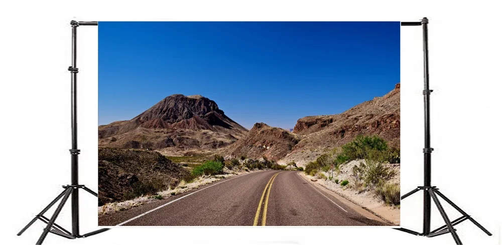 Laeacco Mound Road Corner Sky Scenic Photographic Backgrounds Customized Photography Backdrops For Photo Studio | Электроника
