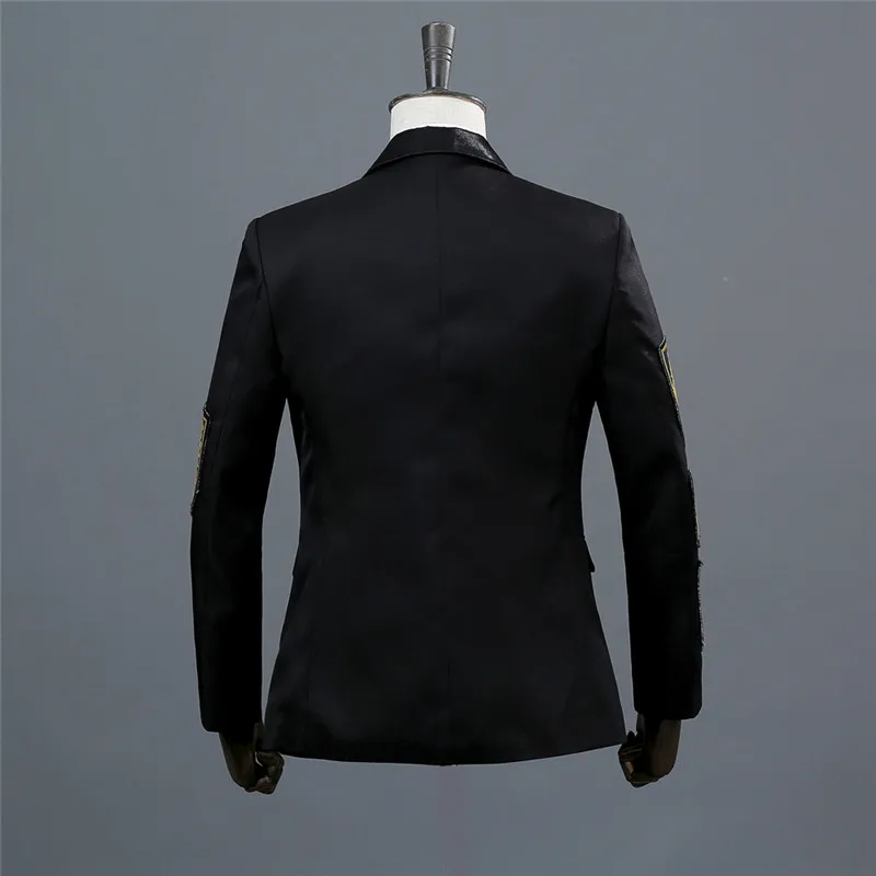 Черный блейзер тонкий мужской пиджак Heren Colberts Terno Masculino Slim Blaser блейзер|Пиджаки| |