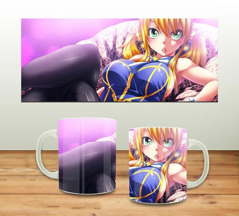 Кружка с изображением кофейной чашки героев мультфильма манги Феи хвоста Люси HD