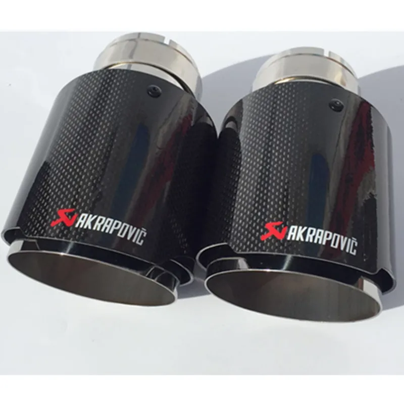 Глянцевый глушитель выхлопной трубы Akrapovic для стайлинга автомобиля из