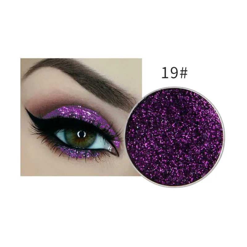 NICEFACE 1Pc Single Color Long-lasting Diamond Eyes Shadow Eye Glitter Shimmer Makeup Powder Monochrome Glitters 24colors TSLM1