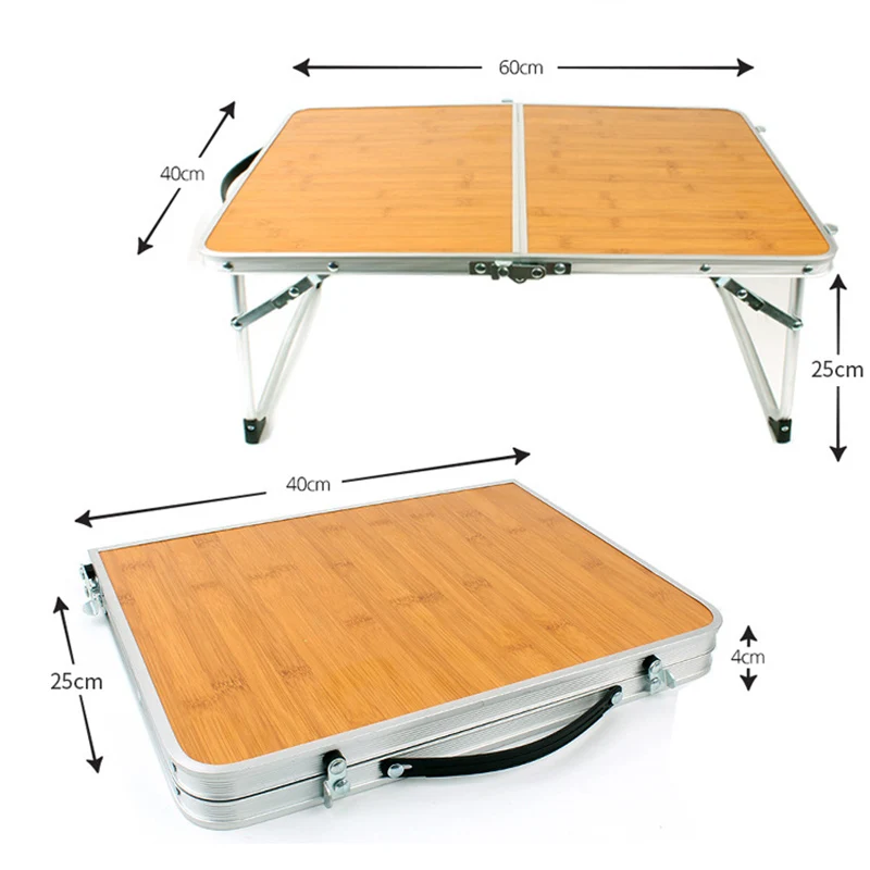 Портативный складной стол алюминиевый для ноутбука многофункциональный пикника