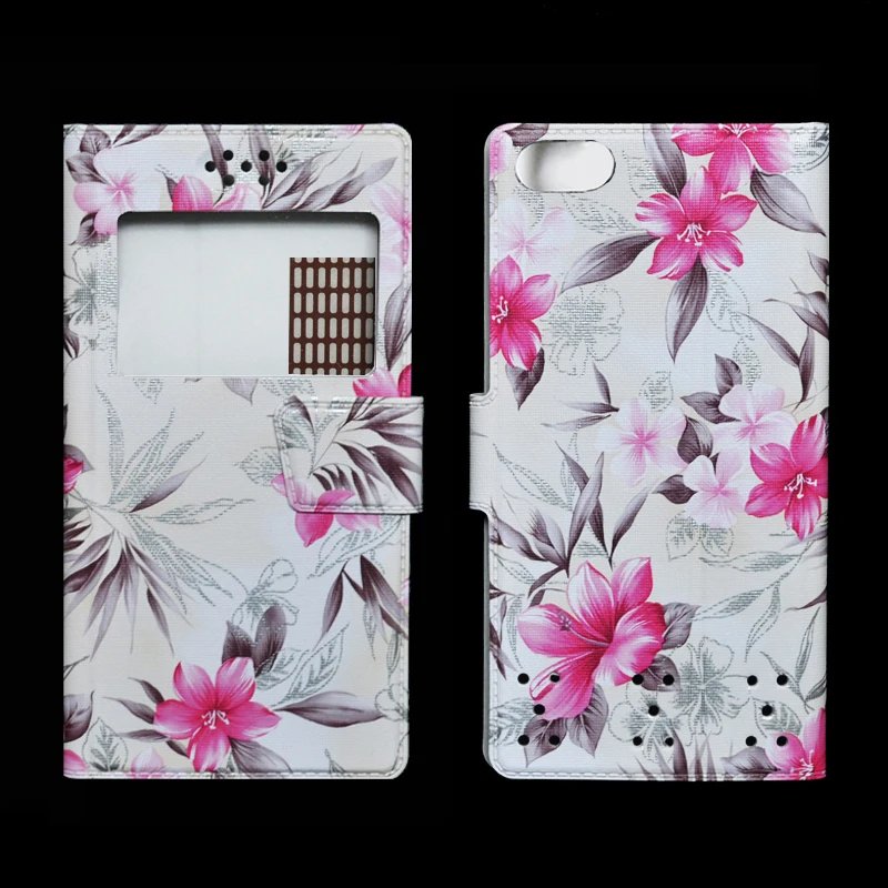 Чехол-книжка dower me из искусственной кожи с цветами для смартфона лабиринт Альфа X |