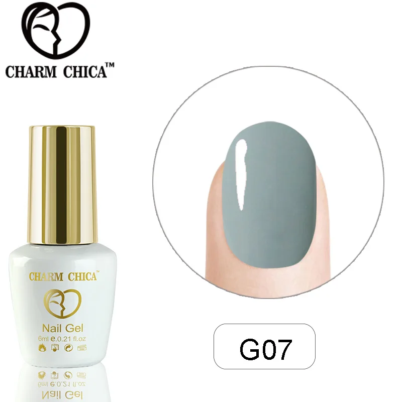 Charm Chica Gray Series Color 6ml UV Gel Nail Polish Soak Off Lak Lacquer Art Vernis Semi Permanant G05 | Красота и здоровье