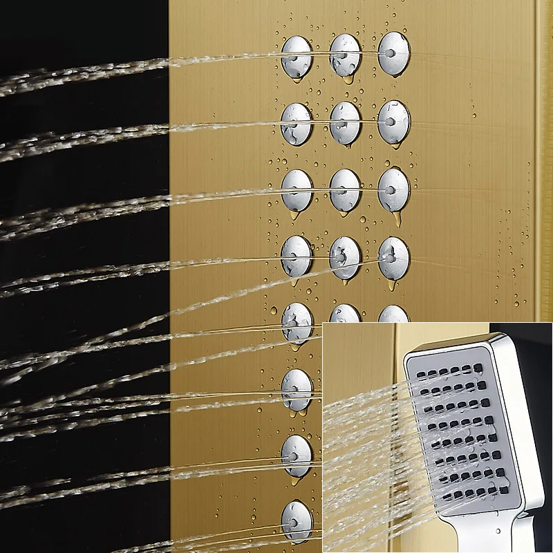 Led дождь водопад смеситель для душа набор термостатическая нержавеющая сталь