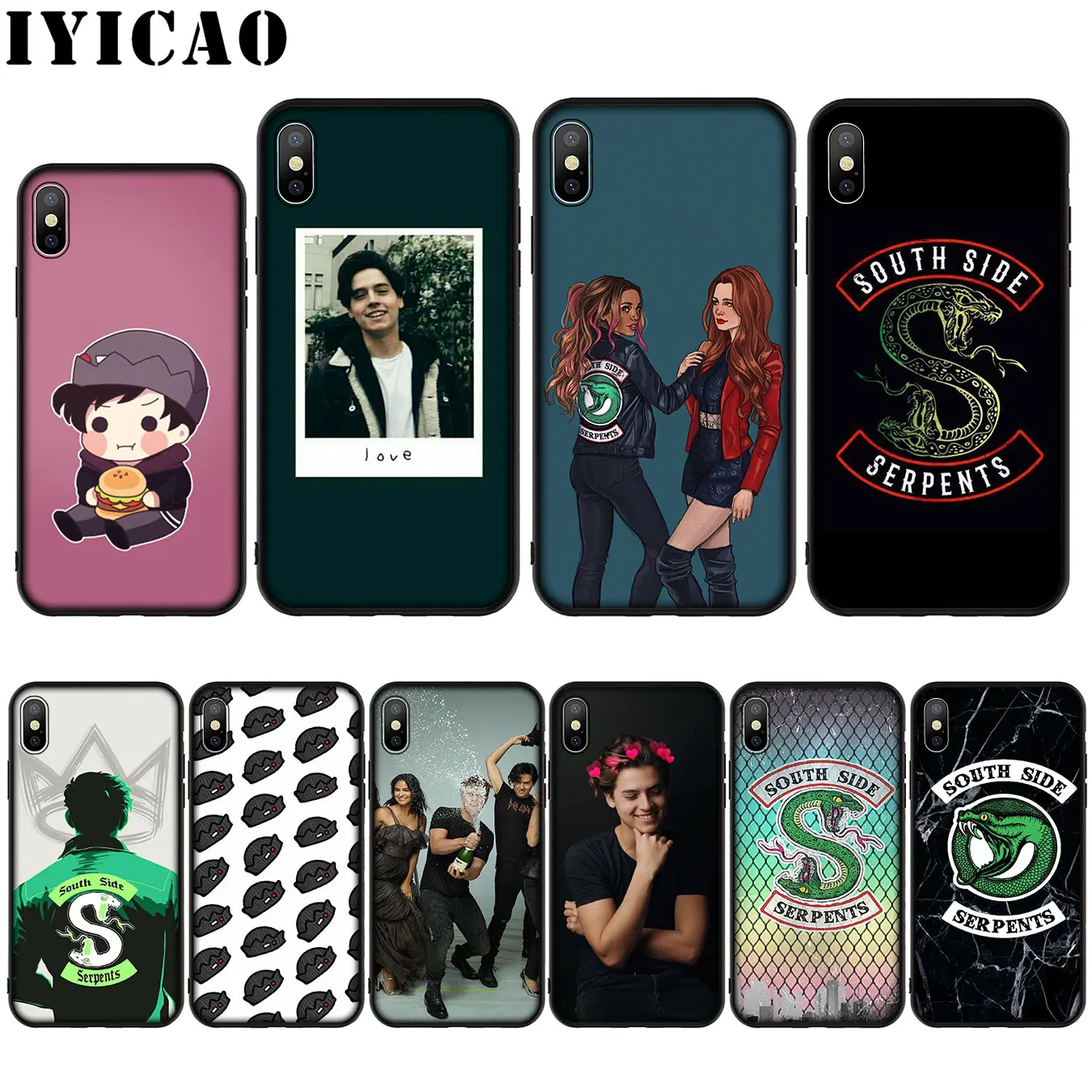 IYICAO Riverdale South Side Snake Cover Silicone Soft Case for iPhone XR X XS Max 8 7 6 6S Plus 5 5S SE |