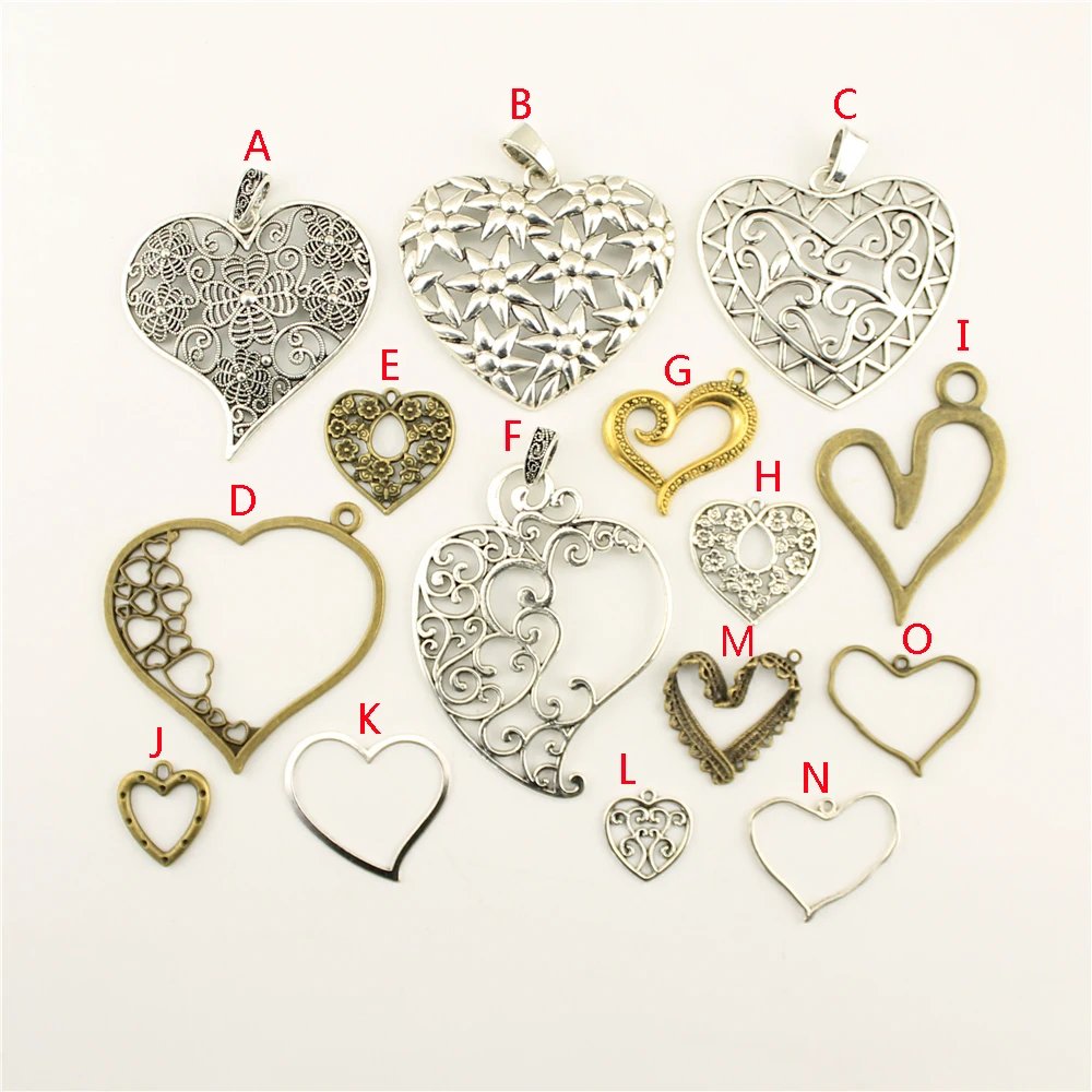 1 Piece Wholesale Supplies For Jewelry Materials Flower Heart Creative Handmade Birthday Gifts Charms Making HK122|Шармы| |