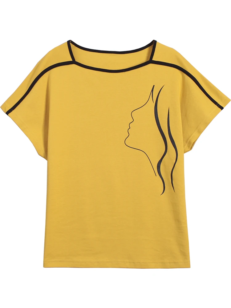 

2021 Pure Cotton Super Fire Short Sleeve T-shirt New Summer Printed Loose Size T-shirt Fashion Women's Fashion