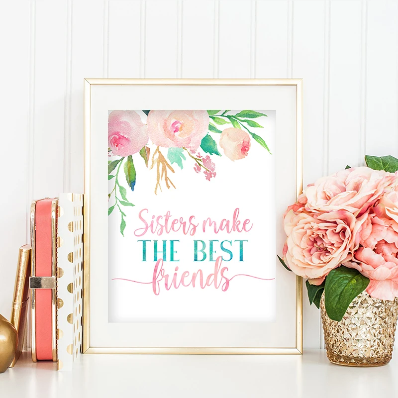 Детская комната родная акварель Флора холст живопись минималистские постеры и