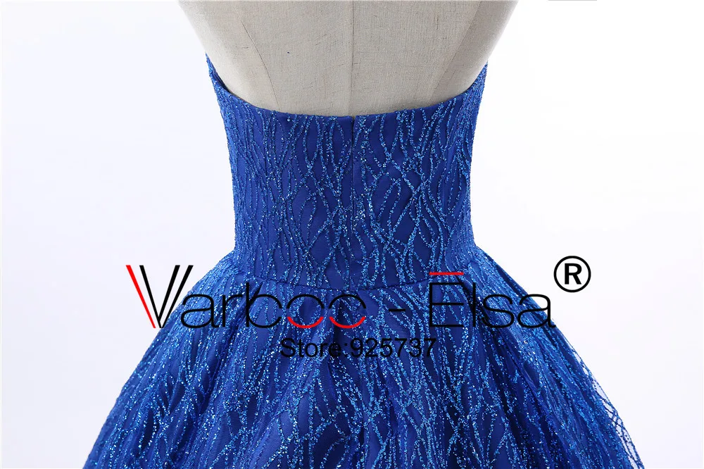 VARBOO_ELSA 2018 роскошное Королевское синее вечернее платье сексуальное с v образным