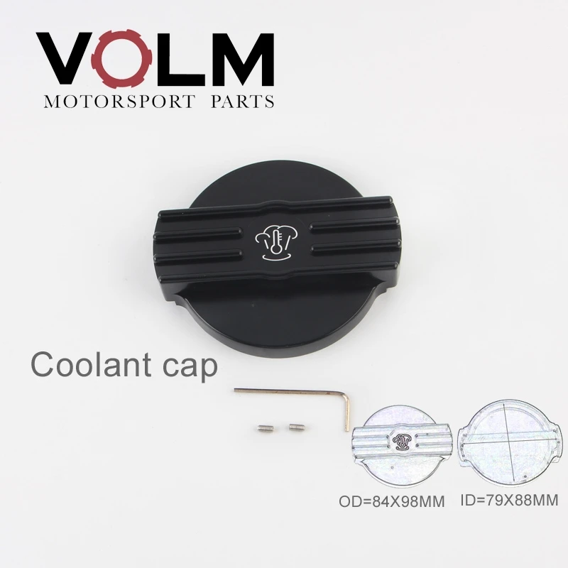 coolant cap Алюминиевая крышка для масла, крышка для бака, крышка для бутылки для VW CC golf 6 R MK6 Scirocco EA888, защита двигателя, оригинальная крышка 01 - Цвет: coolant cap