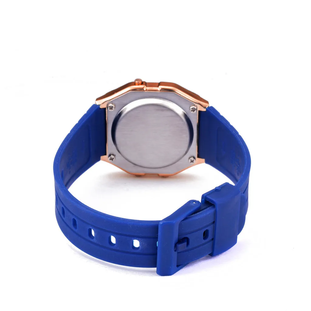 New Fashion gold silver Silicone Couple Watch digital watch square military men women dress sports watches watch A4