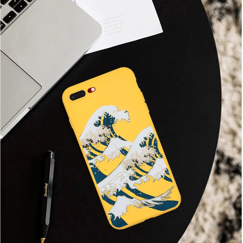DIFFRBEAUTY чехол для телефона Coque iPhone XR 6 6S Plus X 5 SE мультяшный милый стильный волнистый 8