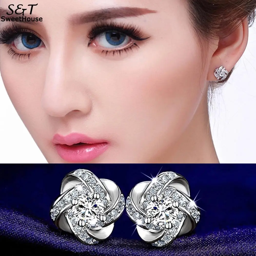 Женские новые модные серьги ювелирные изделия модный цветок Форма Шарм