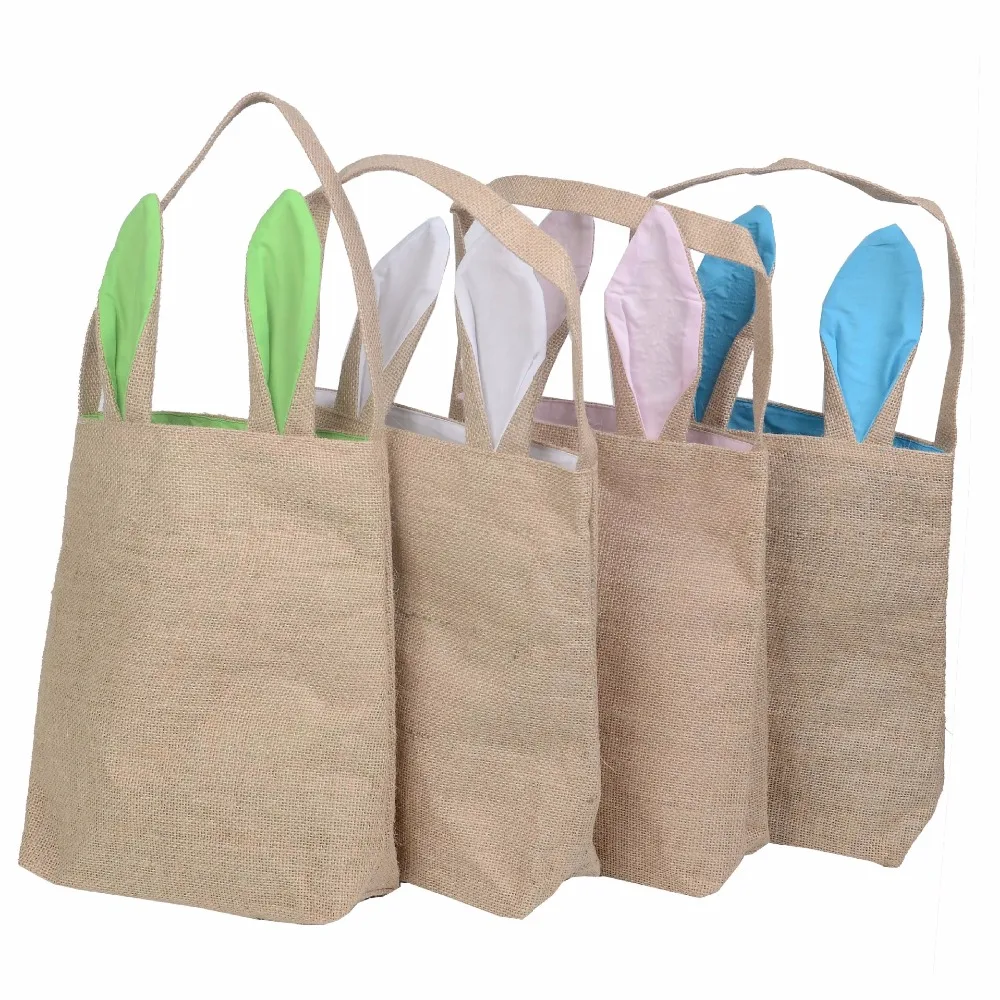 50 шт./лот хлопковые мешочки в форме кролика подарки Пасхальных Кроликов сумки для