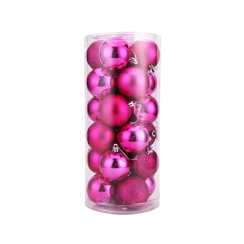 4cm 24pcs 24 шт./упак. многоцветные шары для украшения рождественской елки 3/4 см Пластик подарок шар для xmasparty украшения - Цвет: 4cm 24pcs