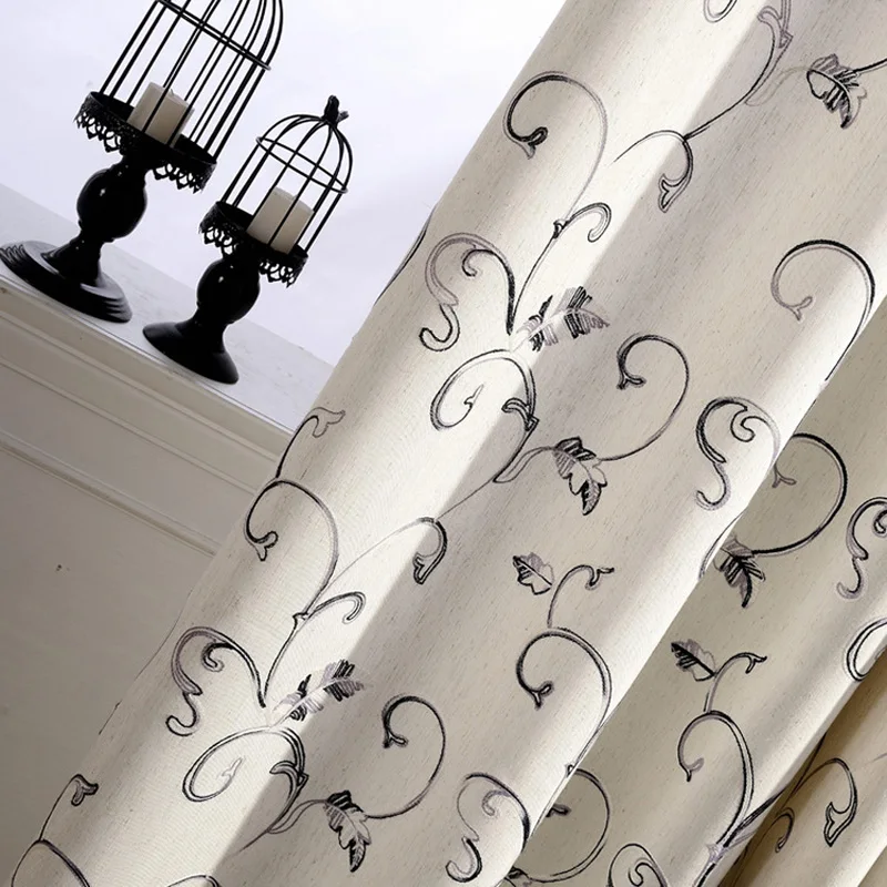 Белый Тюль Шторы s Вышитые окно Спальня завод белье для Гостиная прозрачные драп