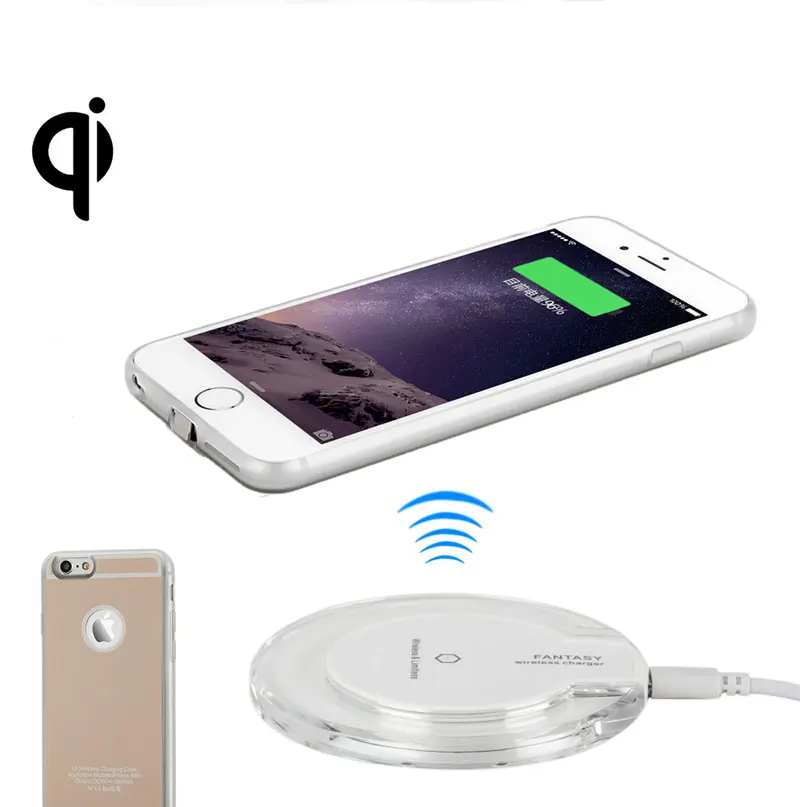 Antye Qi комплект беспроводного зарядного устройства для iPhone 6 6 S/6 Plus 6S Plus, включая Qi Беспроводное зарядное устройство Pad и приемник чехол