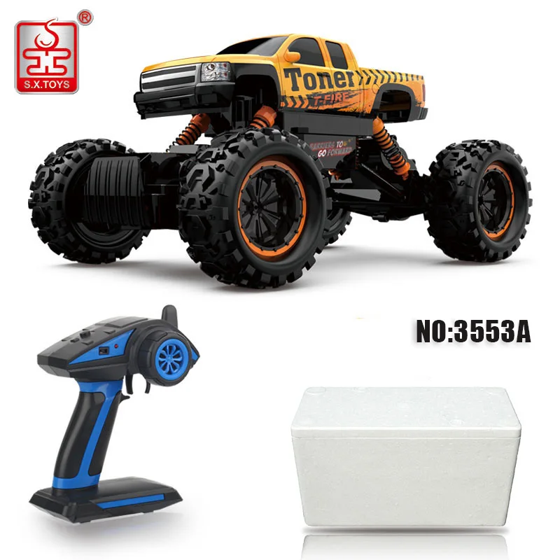 3553A Yellow 33cm Радиоуправляемая машина 4WD 2,4 GHz радиоуправляемые игрушки ралли скалолазание Снежный фут машина на дистанционном управлении модель внедорожника детская игрушка - Цвет: 3553A Yellow 33cm
