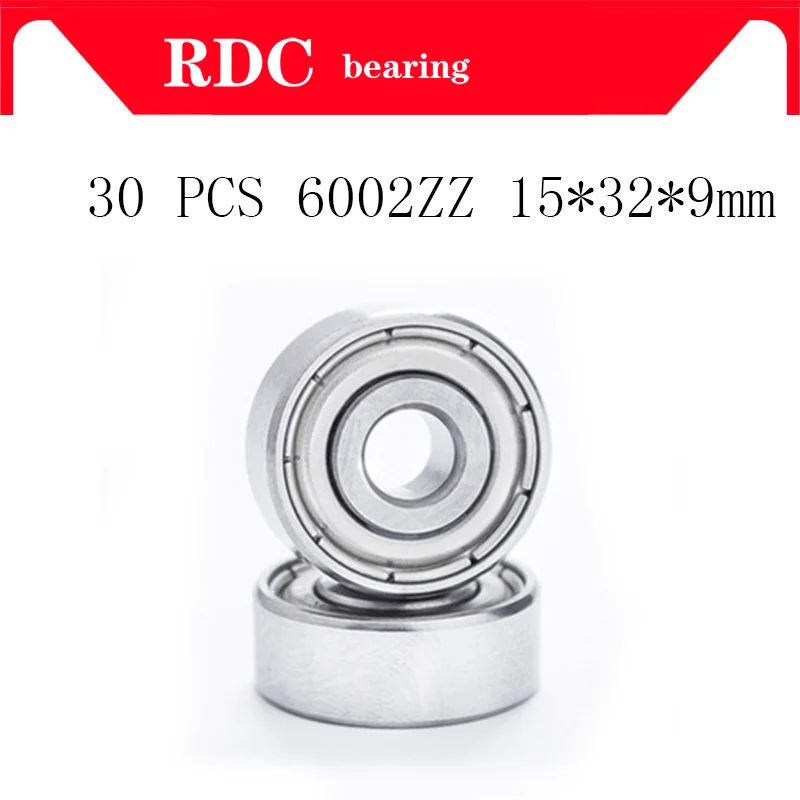 Миниатюрный шарикоподшипник 30 шт./лот ABEC 5 6002ZZ 6002z 6002 ZZ 15x32x9 мм высококачественный