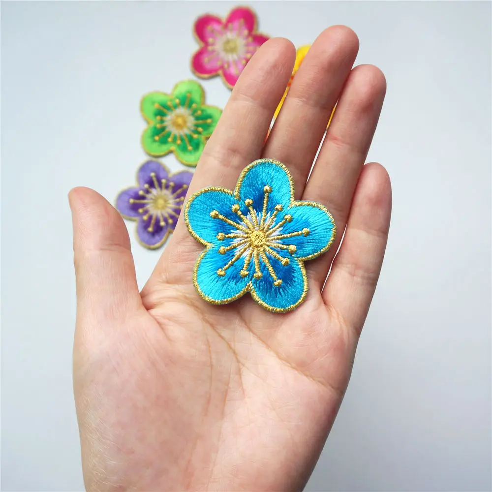 5 шт. вышитые патчи с цветком сливы | Дом и сад