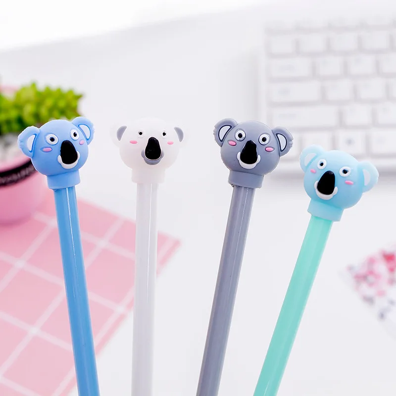 

1 Pcs Cartoon Cute Animal Koala 0.5mm Gel Pen Student Writing Gift Neutral Pen Escolar Papelaria Office Stationery