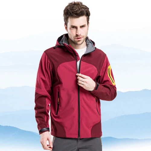Men Red Refire Gear Winter Outdoor Sports Jacket Men Water Repellent Thermal Jackets Camping Hiking Inside Fleece Brand Male Clothing - Цвет: Men Red