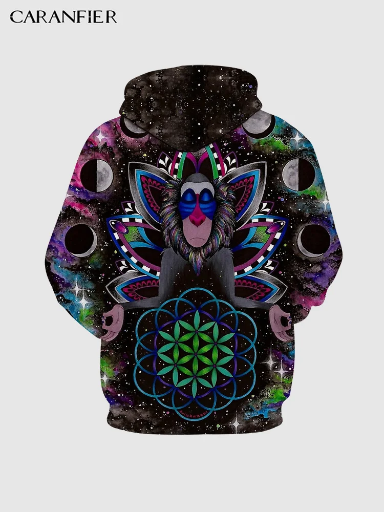 Мужской пуловер с капюшоном и принтом 3 DPrint осенние мужские спортивные костюмы