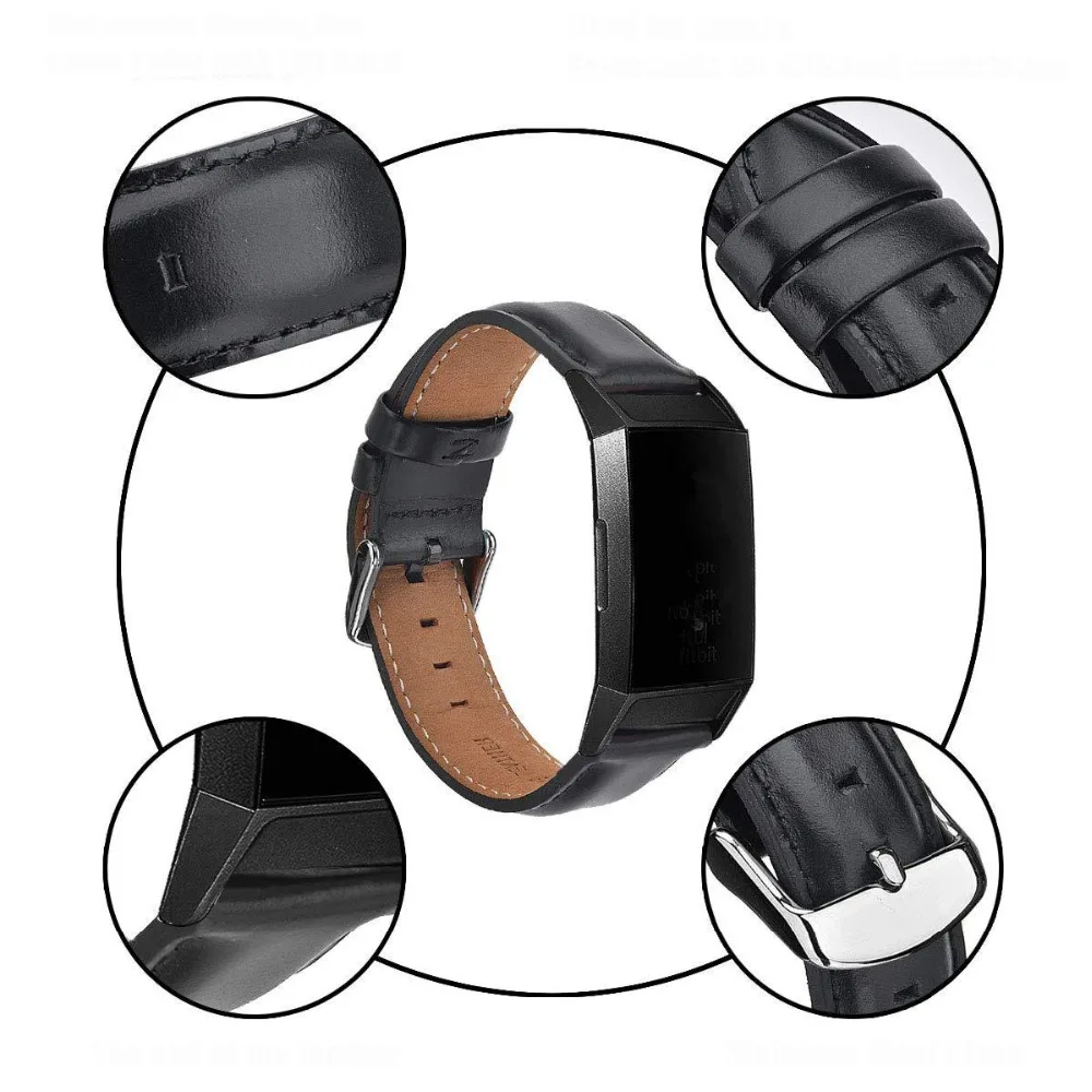 Новейший COMLYO смарт-ремешок для Fitbit Charge 3 Band кожаный браслет сменный Браслет для Fitbit Charge3 ремешок для часов