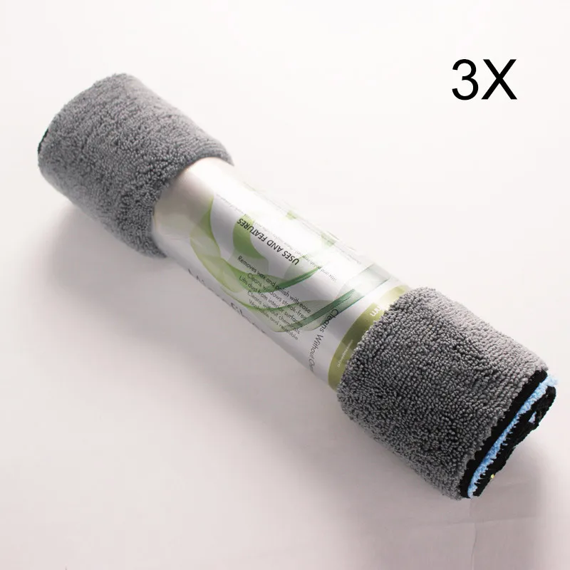 3 шт. полотенце для ухода за автомобилем мытья и сушки автомобиля из микрофибры