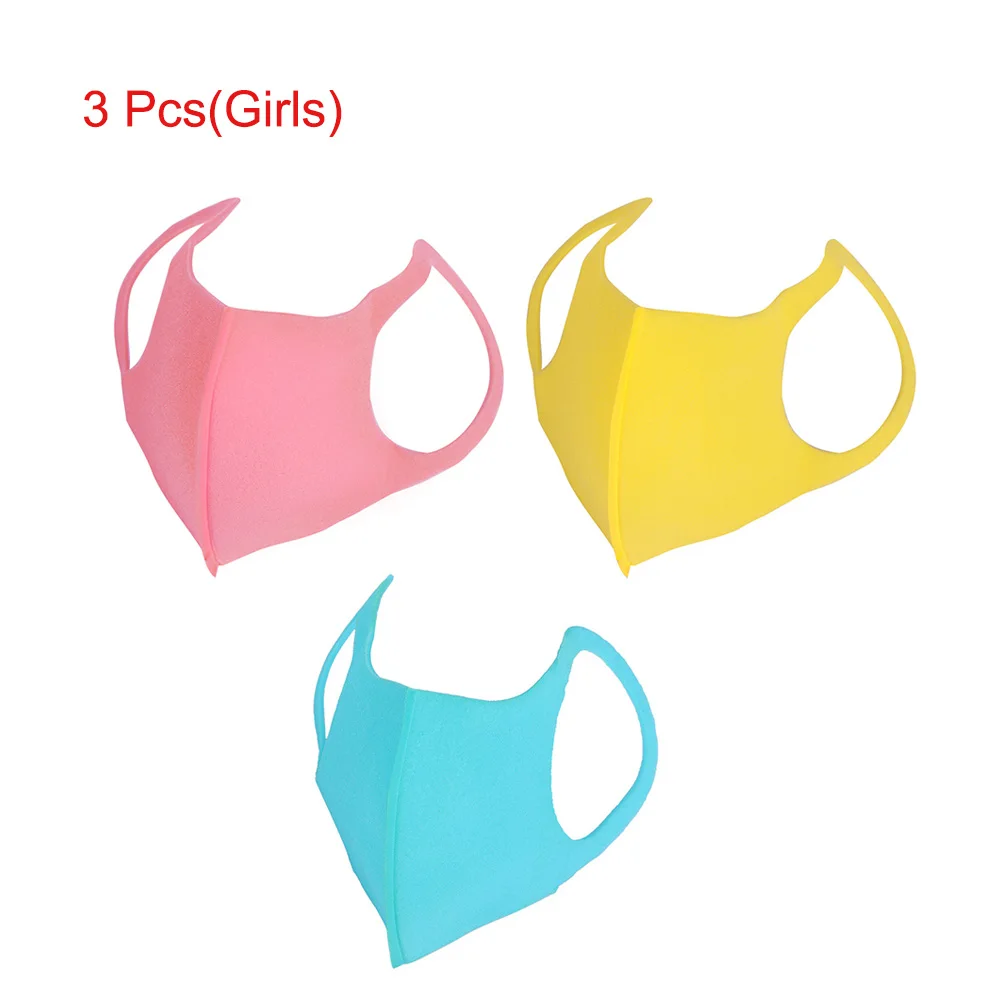 3 Pcs(Girls) 1/3 предмета маска для полости рта PM2.5 Анти-Туман Маска Black Dust нос фильтр ветронепроницаемая маска для лица, муфельной бактерий ткань тканевый респиратор Рот Маски - Цвет: 3 Pcs(Girls)