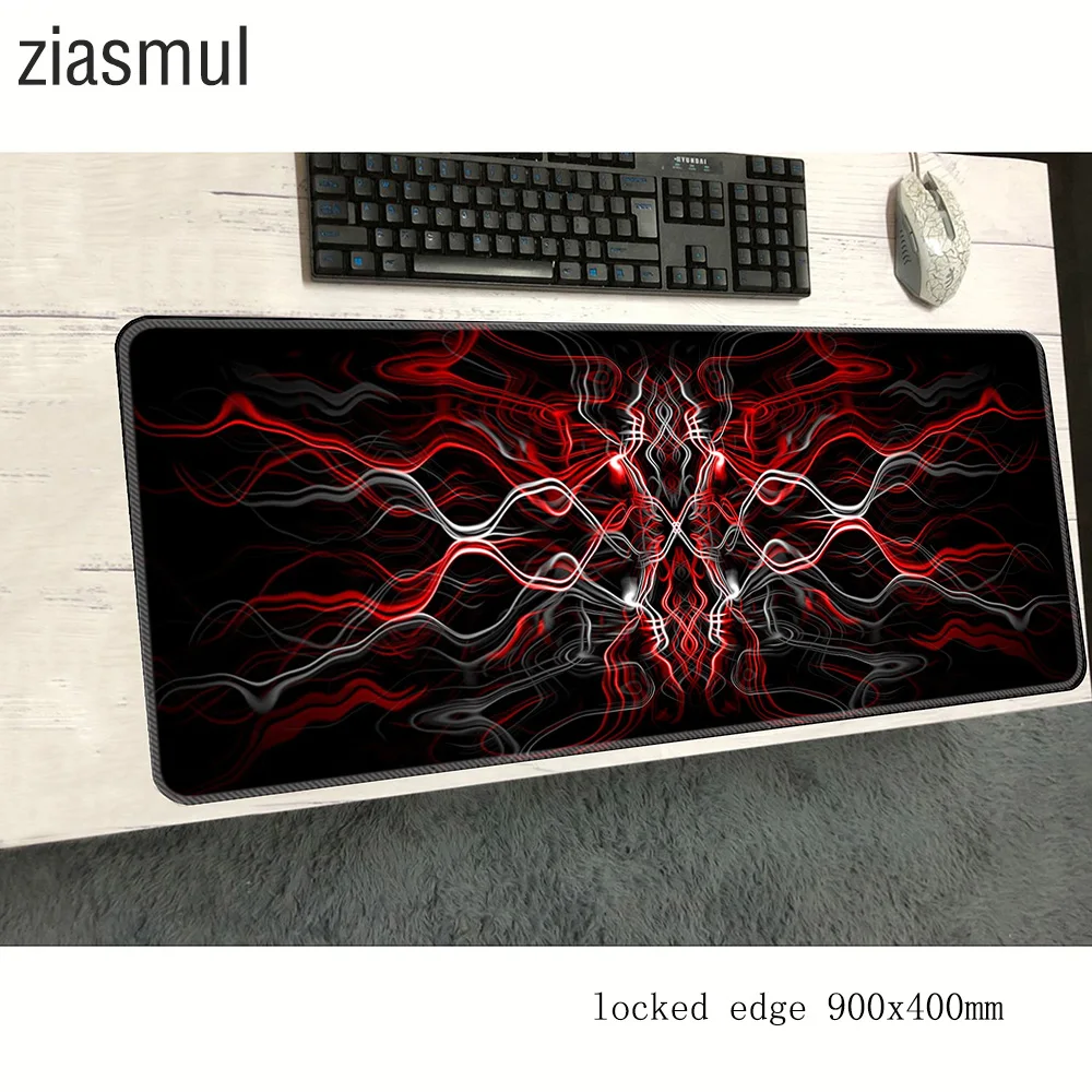 Абстрактный красный коврик для мыши Vitesse 900x400 мм 3d коврик для мыши notbook компьютерный коврик для мыши игровой коврик в стиле аниме геймерская клавиатура Коврик для мыши