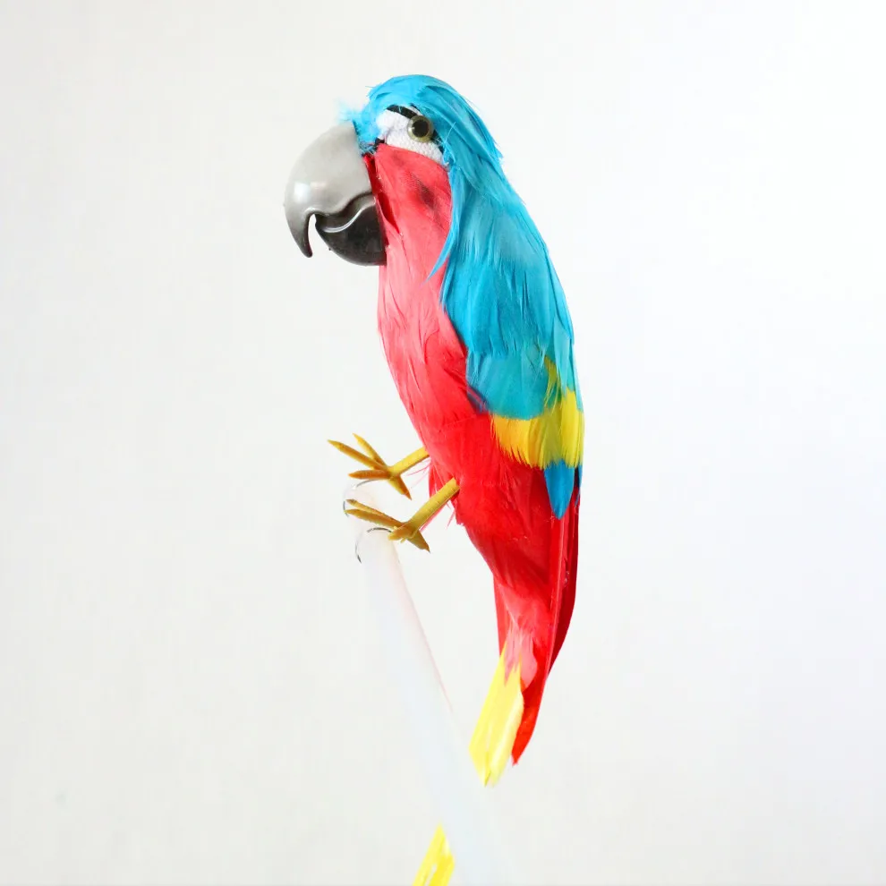 Имитация Макау украшенный пером птичий окно сад пейзаж креативное украшение