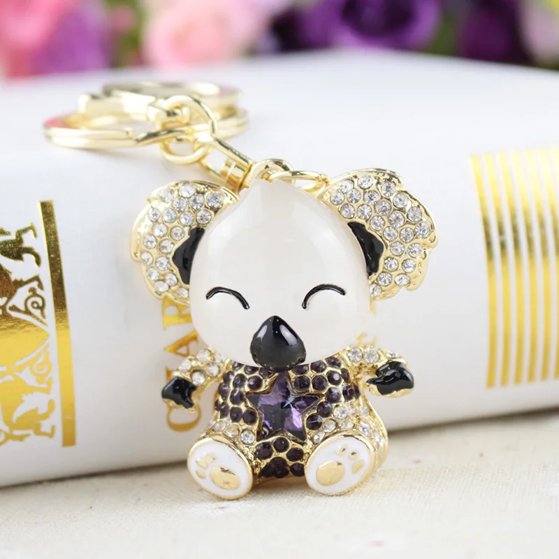 Милый брелок Koala Роскошный и держатель для ключей подарок мужчин женщин пакет