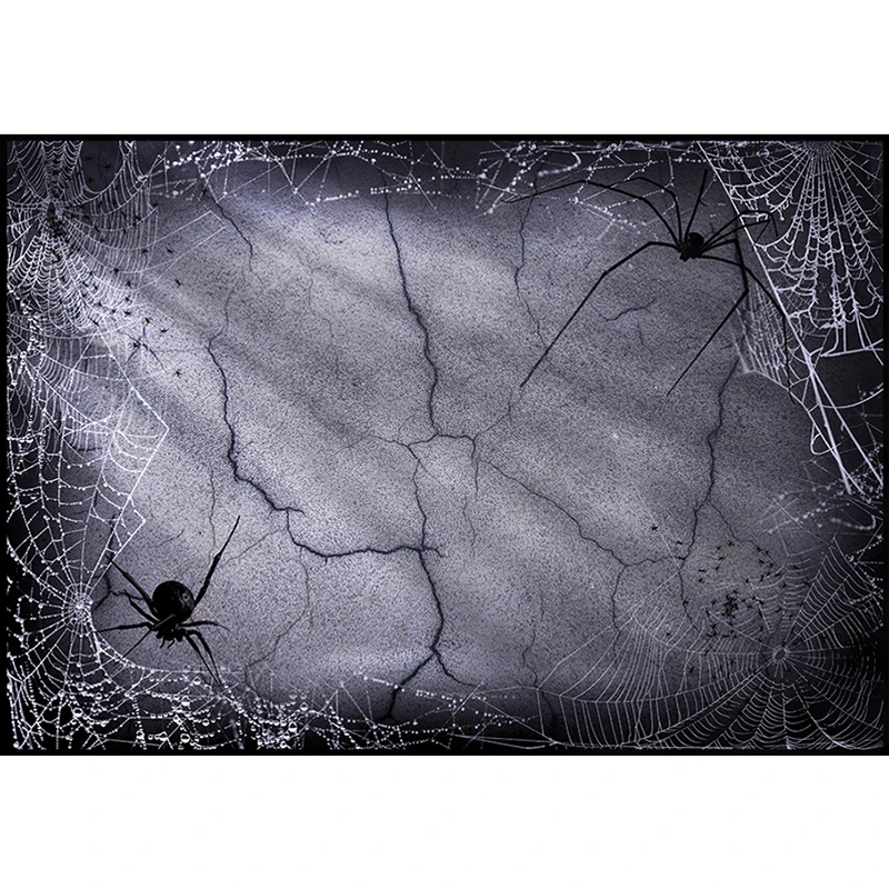 Allenjoy Хэллоуин фотографические фоны сломанный Кирпич Цемент стена паук фон