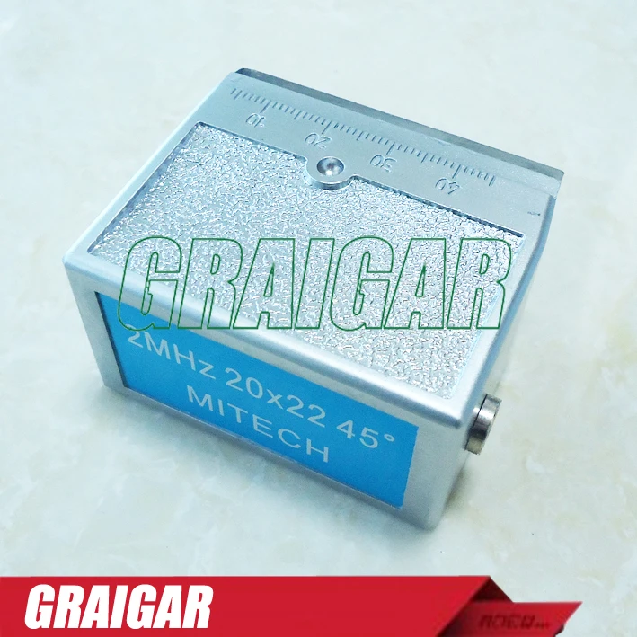 MITECH 45 Degree Angle Beam Probe Transducer 2MHz 20x22MM for MFD350B MFD500B MFD620C MFD650C MFD800C Ultrasonic Flaw Detector |