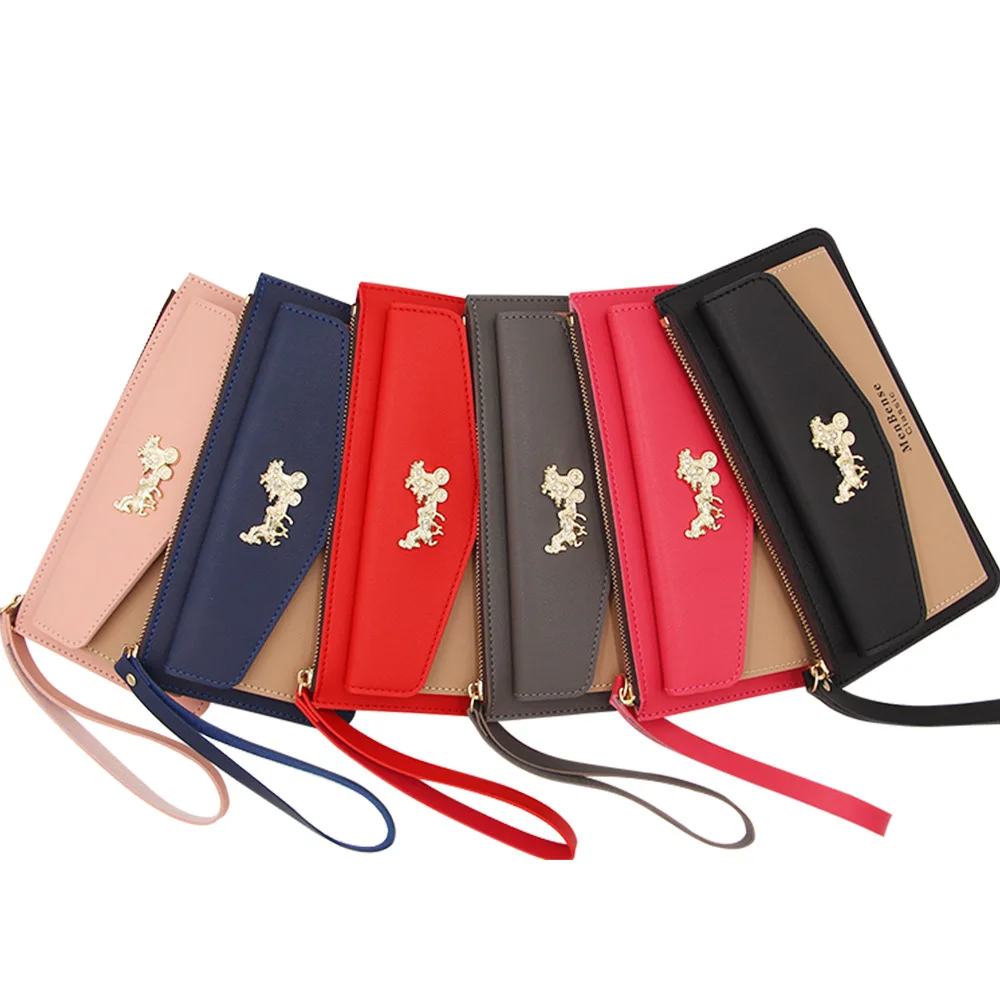 PHAMOZ модные роскошные длинные деньги кожаный телефон большой клатч для женщин на